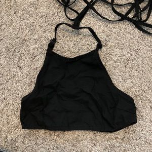 Black iHeartRaves Wrap Around Top